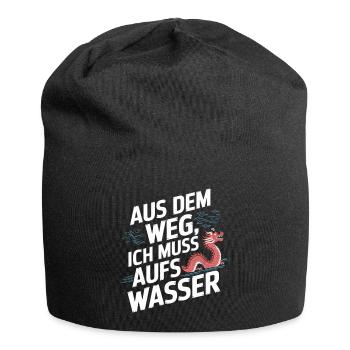 Aus dem Weg, ich muss aufs Wasser - Jersey-Beanie - Schwarz - Vorne