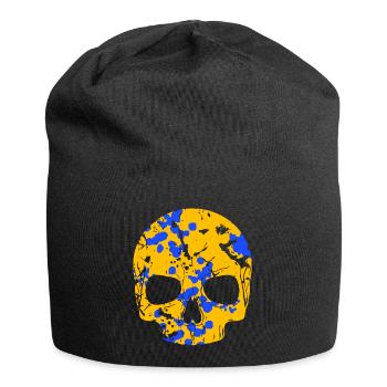 Skull Colorful Camo - Jersey Beanie - black - Front