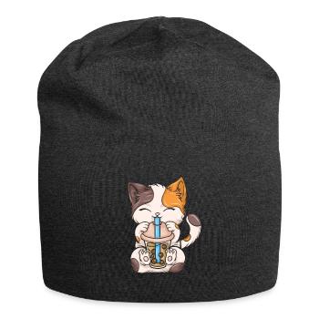 Thé à bulles Boba BubbleTea Kawaii Japan Tea Kpop - Bonnet en jersey - charbon - Devant