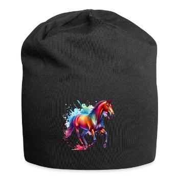 Andalusier Geschenk Pferd - Jersey-Beanie - Schwarz - Vorne