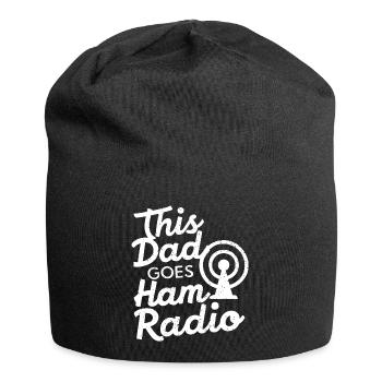 Ce papa adore la radio amateur - Bonnet en jersey - noir - Devant
