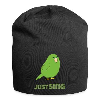 wellensittich just sing - Jersey-Beanie - Schwarz - Vorne