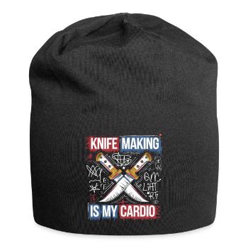 Passion pour les couteaux et la forge - Bonnet en jersey - noir - Devant