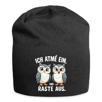 ich atme ein und raste aus lustige - Jersey-Beanie - Schwarz - Vorne