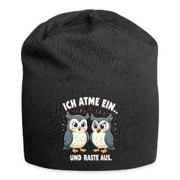 ich atme ein und raste aus lustige - Jersey-Beanie - Schwarz - Vorne
