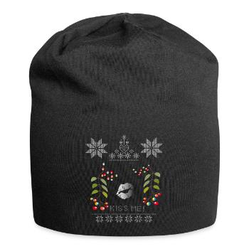 Mistelzweig Weihnachten - Jersey-Beanie - Schwarz - Vorne