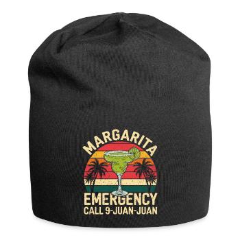 Spaßiger Cocktail-Spruch - Jersey-Beanie - Schwarz - Vorne