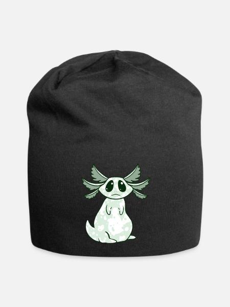 Axolotl - Jersey-Beanie - Schwarz