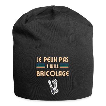 Ich kann nicht DIY - Jersey-Beanie - Schwarz - Vorne