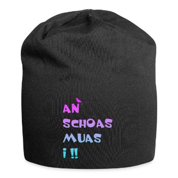 An Schoas muas i, Bayern, Spruch, Rebell - Jersey-Beanie - Schwarz - Vorne