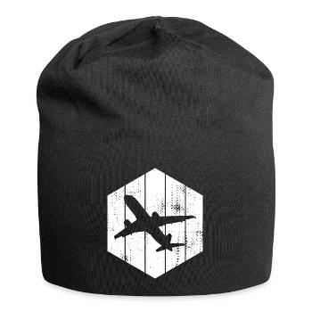 Flugzeuge Skizze - Jersey-Beanie - Schwarz - Vorne