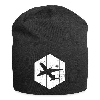 Flugzeuge Skizze - Jersey-Beanie - Anthrazit - Vorne