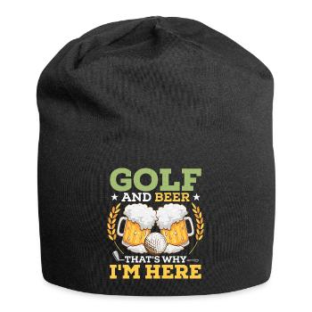 Golf And Beer That's Why I'm Here Golfer Hobby - Jersey Beanie - black - Front