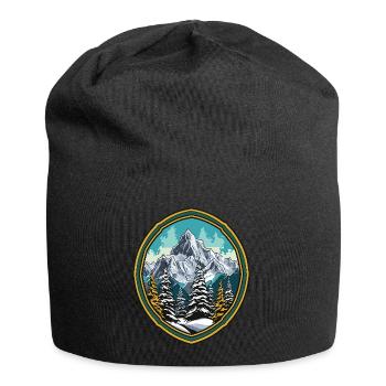 Berge Wald Gipfel Ski - Jersey-Beanie - Schwarz - Vorne
