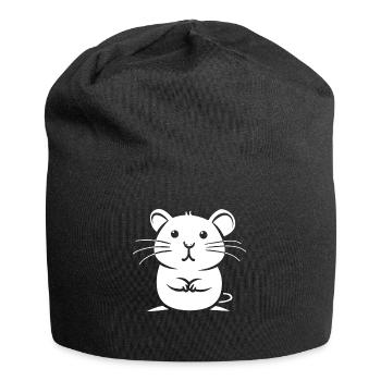 Ratte - Jersey-Beanie - Schwarz - Vorne