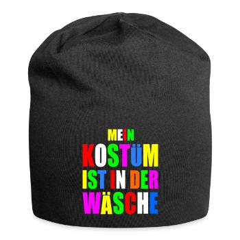 mein kostüm ist in der wäsche - Jersey-Beanie - Schwarz - Vorne