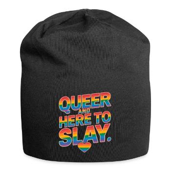 Queer et ici pour tuer les LGBTQ Mois de la fierté gaie LGBT - Bonnet en jersey - noir - Devant