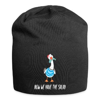 Maintenant, nous avons la salade - Bonnet en jersey - noir - Devant