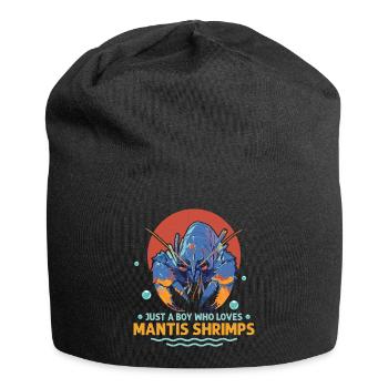 Just A Boy Who Loves Mantis Shrimps Shrimp Lover S - Jersey-Beanie - Schwarz - Vorne