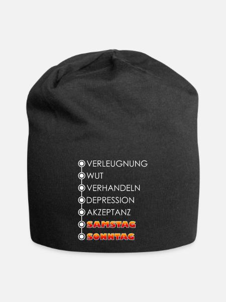 Wochentage / Wochenzyklus - Jersey-Beanie - Schwarz