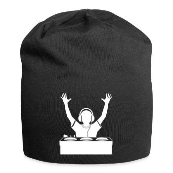 DJ Disc Jockey Festival Party - Jersey-Beanie - Schwarz - Vorne