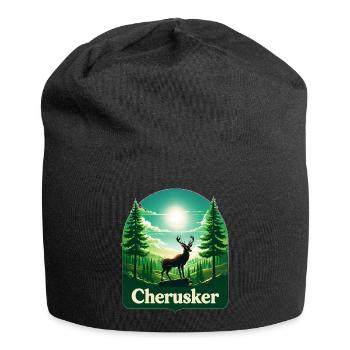 Cherusker – Stolz der Wälder - Jersey-Beanie - Schwarz - Vorne