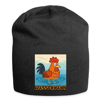 Wasserhahn by Rico Beck - Jersey-Beanie - Schwarz - Vorne