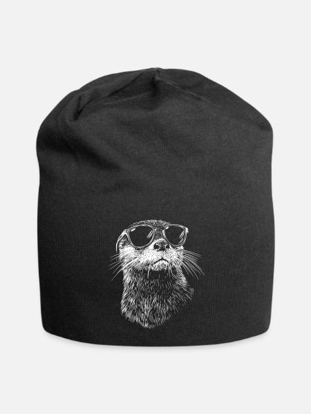 Cool Otter Sonnenbrille Sommer Strand - Jersey-Beanie - Schwarz