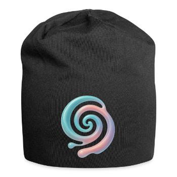3D Spirale Pastell - Jersey-Beanie - Schwarz - Vorne