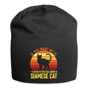 Hear about the Siamese cat - Jersey Beanie - black - Front