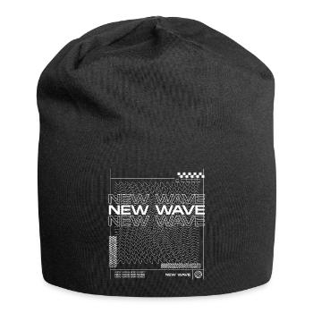 New Wave music Line Abstract Design - Jersey Beanie - black - Front