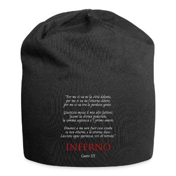 Inferno Canto III Divine Commedy Per me si va - Bonnet en jersey - noir - Devant