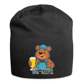 Le gardien d’ours a une bière fraîche pour vous ! - Bonnet en jersey - noir - Devant