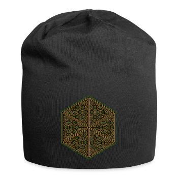 Sechseck Mandala Goa Psytrance Meditation Yoga Aum - Jersey-Beanie - Schwarz - Vorne