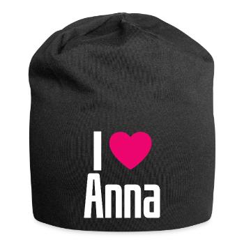 J’aime Anna Coeur Rose J’aime Anna - Bonnet en jersey - noir - Devant