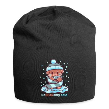 Unerträglich kalt - Jersey-Beanie - Schwarz - Vorne