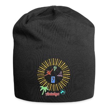 Cercle magique de la plage d’Antalya - Bonnet en jersey - noir - Devant