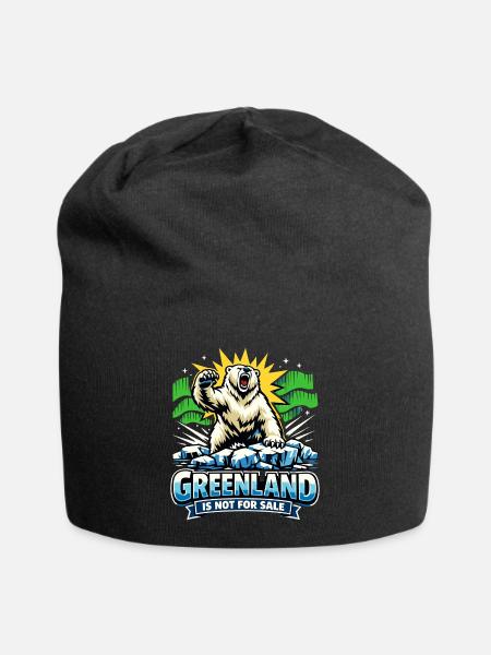 greenland is not for sale Lustig Politik Geschenk - Jersey-Beanie - Schwarz