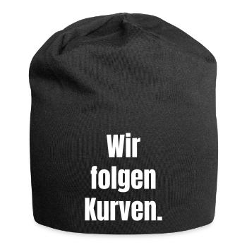 Nous suivons les courbes - Bonnet en jersey - noir - Devant