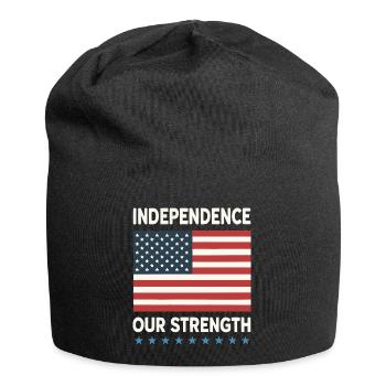 Indépendance et Force Américaine - Bonnet en jersey - noir - Devant