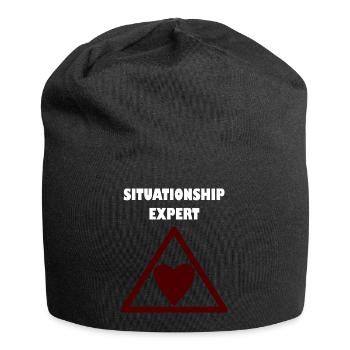 Expert en relations dans le triangle - Bonnet en jersey - noir - Devant