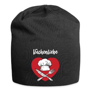 Küchenliebe Hobbykoch Leidenschaft Kochen Koch - Jersey-Beanie - Schwarz - Vorne