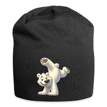 Acrobatie sur le poirier sur les mains de l’ours polaire Gymnastique du pôle Nord - Bonnet en jersey - noir - Devant