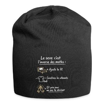 Humour Sexe Mathématiques Citation Drôle Design - Jersey-Beanie - Schwarz - Vorne