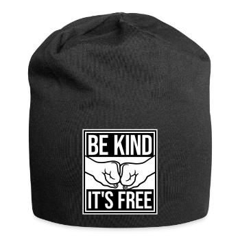 Sois gentil, c’est une déclaration de gentillesse gratuite qui dit - Bonnet en jersey - noir - Devant