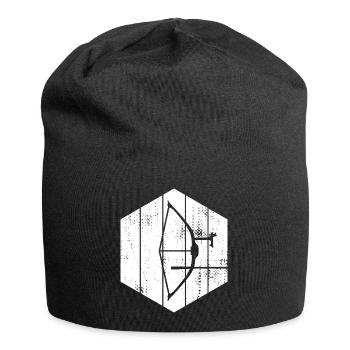 Bow and arrow sketch - Jersey Beanie - black - Front