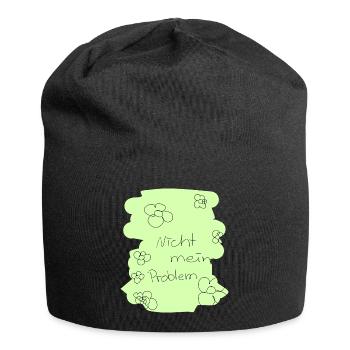 Nicht mein Problem - Jersey-Beanie - Schwarz - Vorne