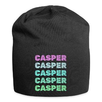 Casper als Name - Jersey-Beanie - Schwarz - Vorne