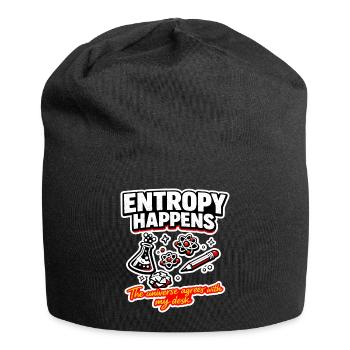 Entropie passiert am Schreibtisch - Jersey-Beanie - Schwarz - Vorne