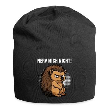 Nerv Mich Nicht Igel Igelliebhaber Igelfan Stachel - Jersey-Beanie - Schwarz - Vorne